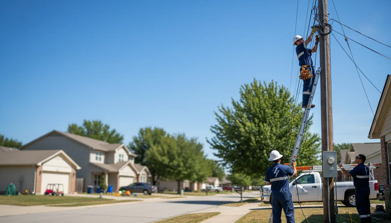 Residential electrician providing installation services in Enid, MS